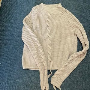 h and m divided cropped sweater
